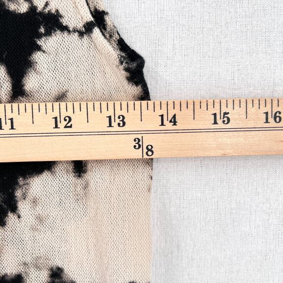 ENZA COSTA Cotton Mesh Sleeveless Turtleneck Top Womens Medium Black Tie Dye NEW - Picture 10 of 11